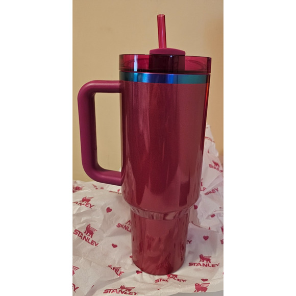 STANLEY 40 oz. BERRY TRUFFLE Flowstate Quencher H2.0 Travel Tumbler - NEW In Box - Picture 2 of 7